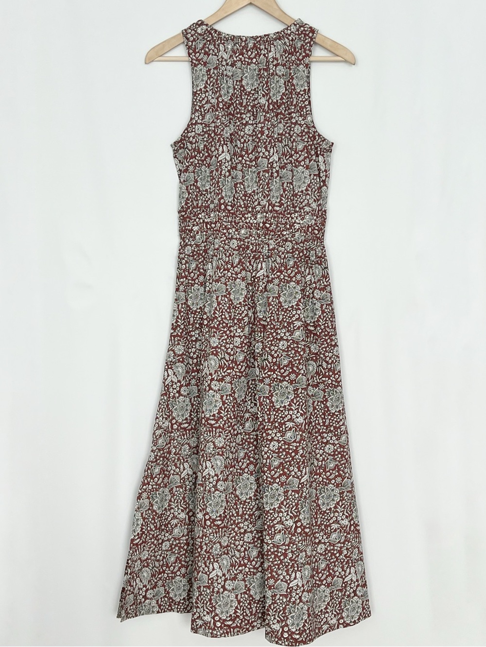 Apiece Apart Bali Tank Dress Clay Floral Organic Cotton Midi Dress S - Picture 7 of 11